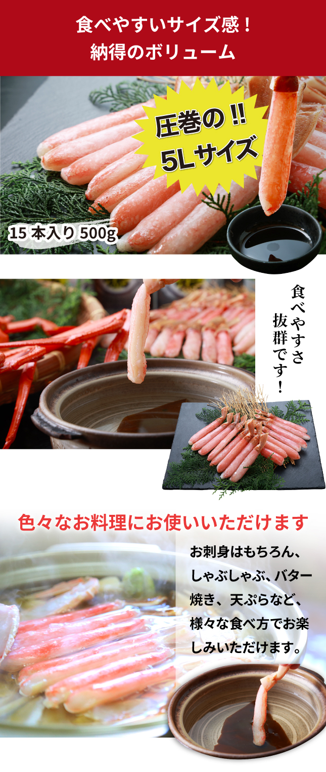 圧巻の5Lサイズ